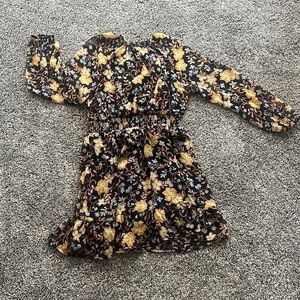 Floral Midi Long Sleeve Dress